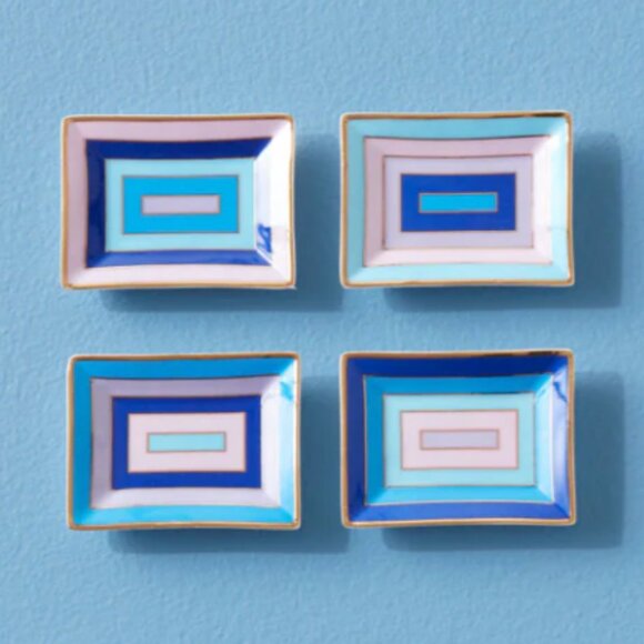 NIB Jonathan Adler - Scala Petite Tray Set Blue & Purple - Picture 3 of 3